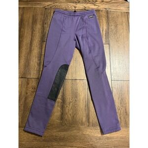 KERRITS Youth Girls Equestrian Purple Herringbone Fleece Lining Size Large